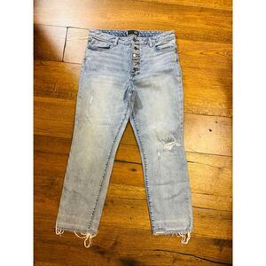 Kut from the Kloth Reese ankle straight leg denim jeans 12